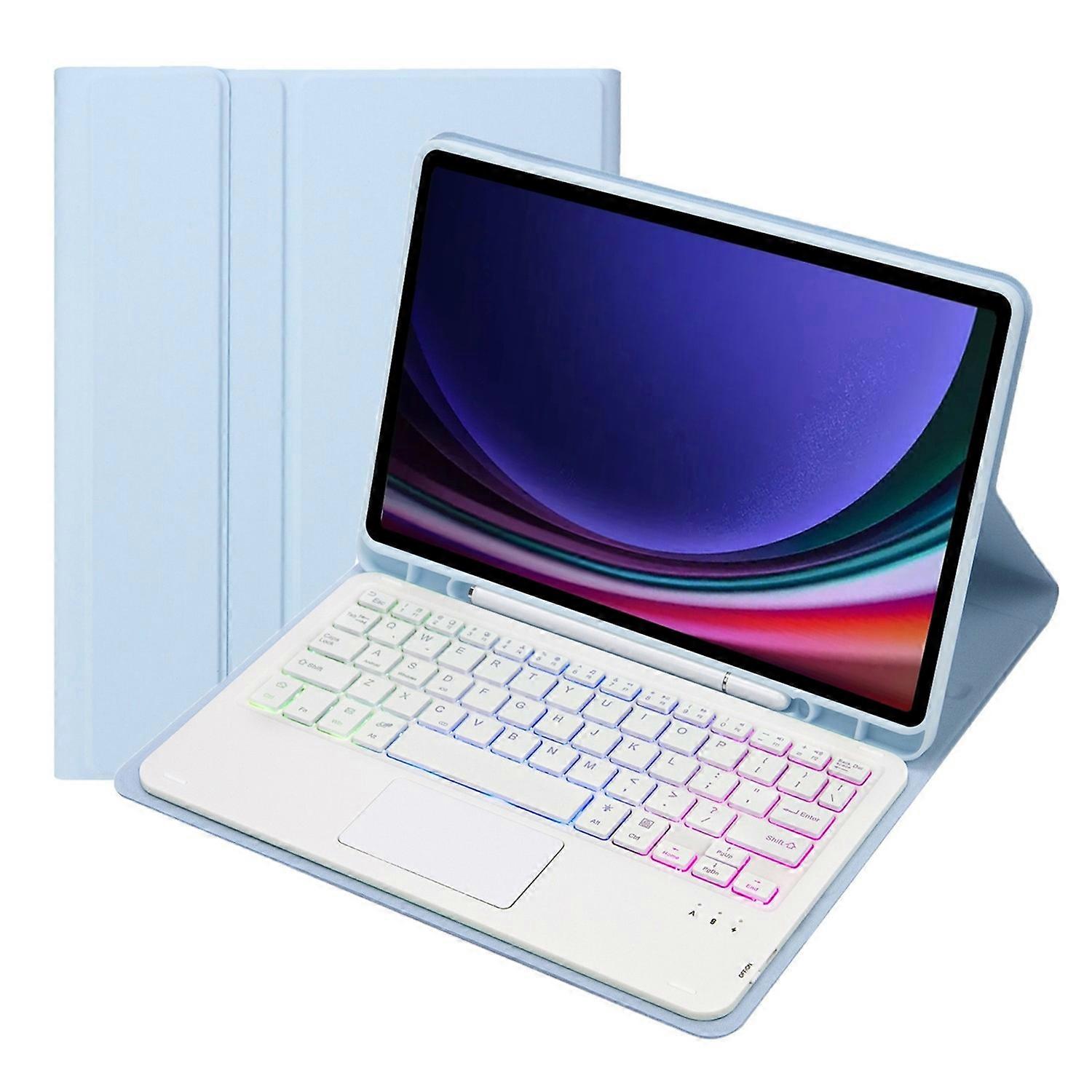 Bluetooth Keyboard Leather Case For Samsung Galaxy Tab S9 FE / 10 FE