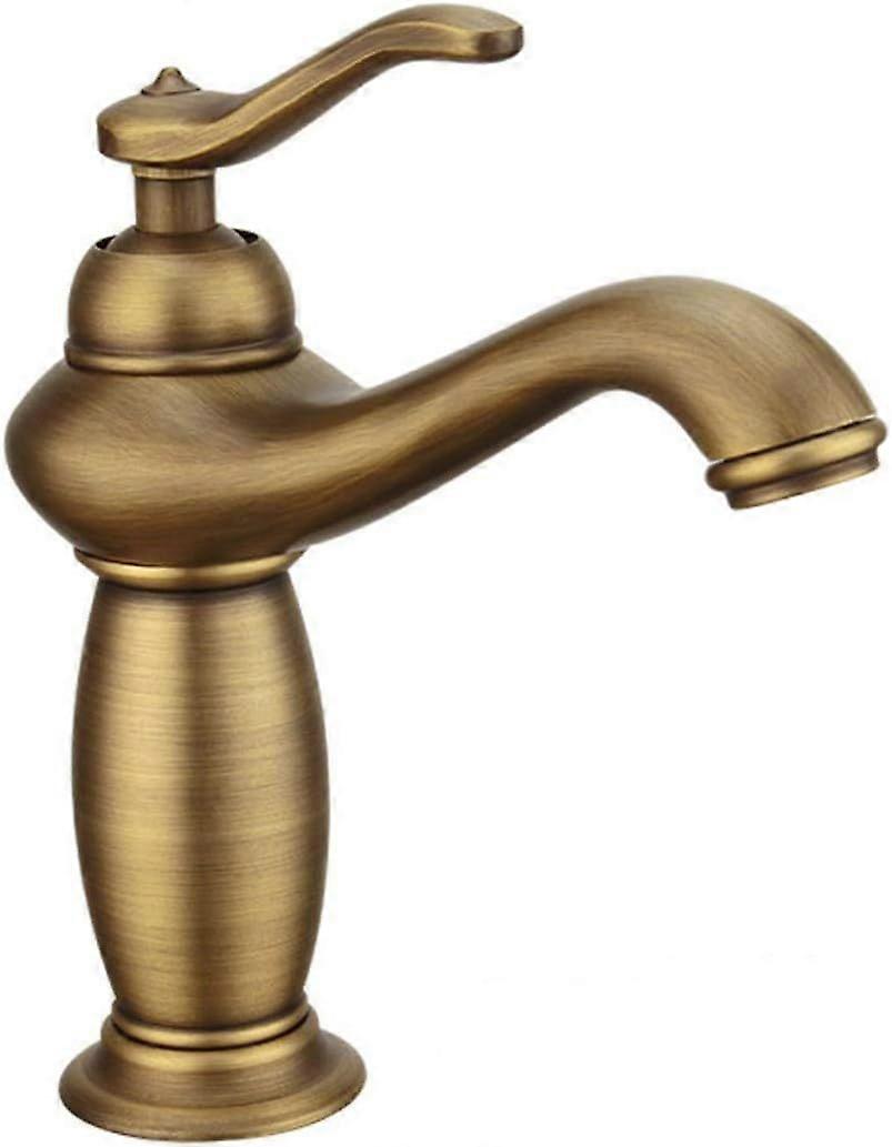 Retro Messing Waschbecken Wasserhahn - Deck montiert Wasserhahn - Warm- und Kaltwasserhahn