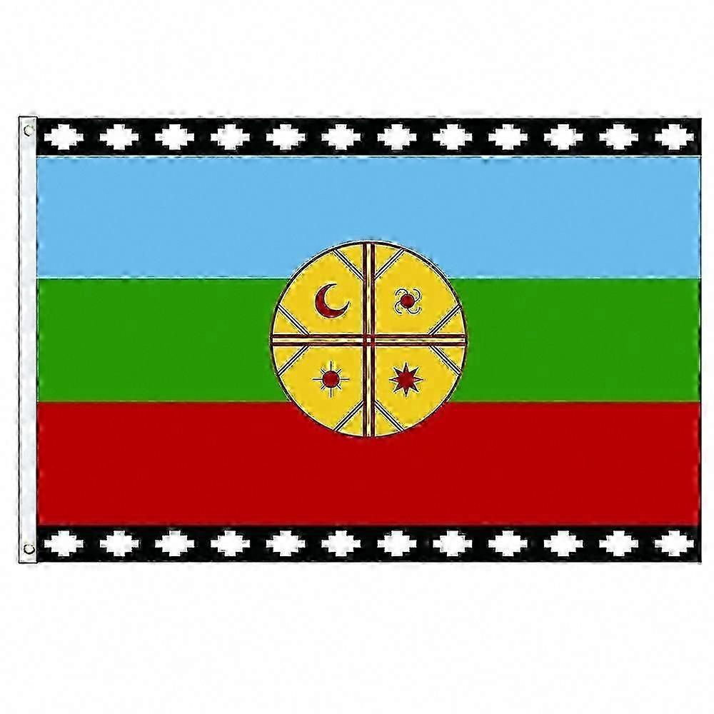 FLAGCORE 90X150CM Mapuche Chile Mapuches Wvnhelfe Star Chile Flag for Display