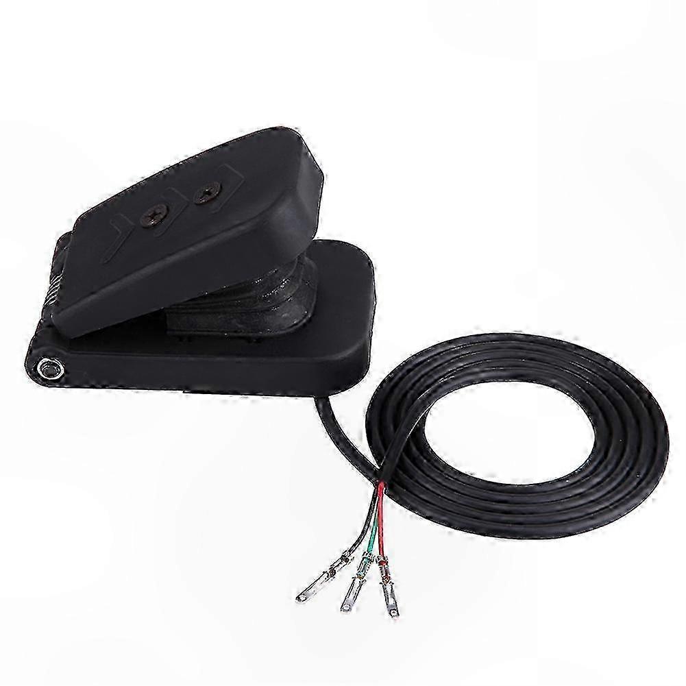 Universal ATV Foot Throttle Control Pedal with Brake - Durable Black Plastic Construction