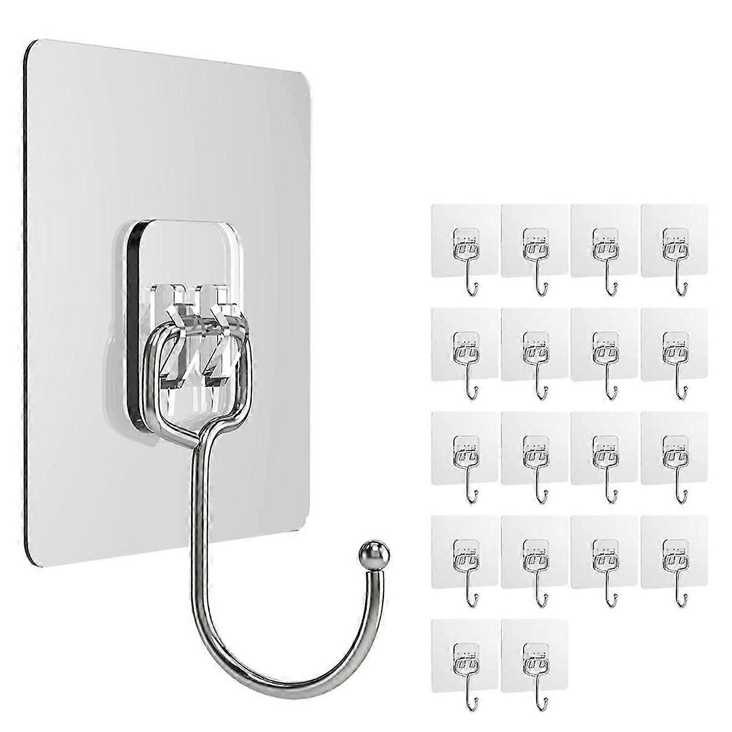 Large adhesive hook, wall hook, strong removable adhesive hook(20pcs)