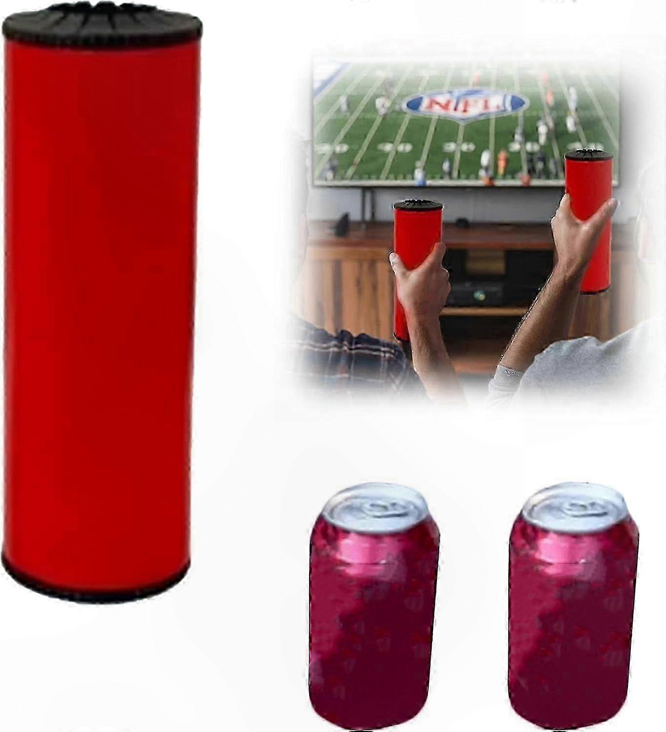 Dual Can Dispenser with Quick Refill Function, Portable Beverage Accessory for Outdoor Activities and Gaming Sessions