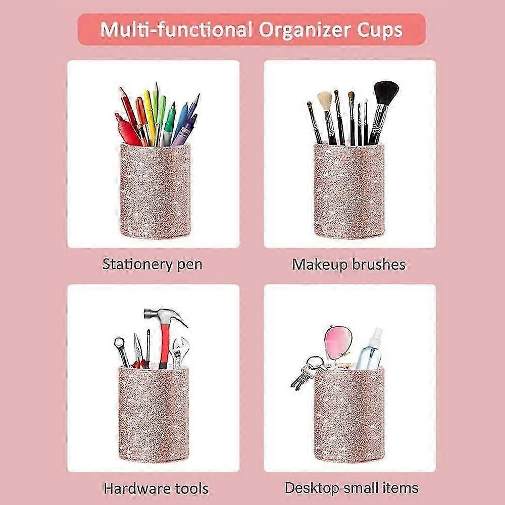 Household Multifunctional Makeup Brush Storage Cup (Yellow) 1 Piece