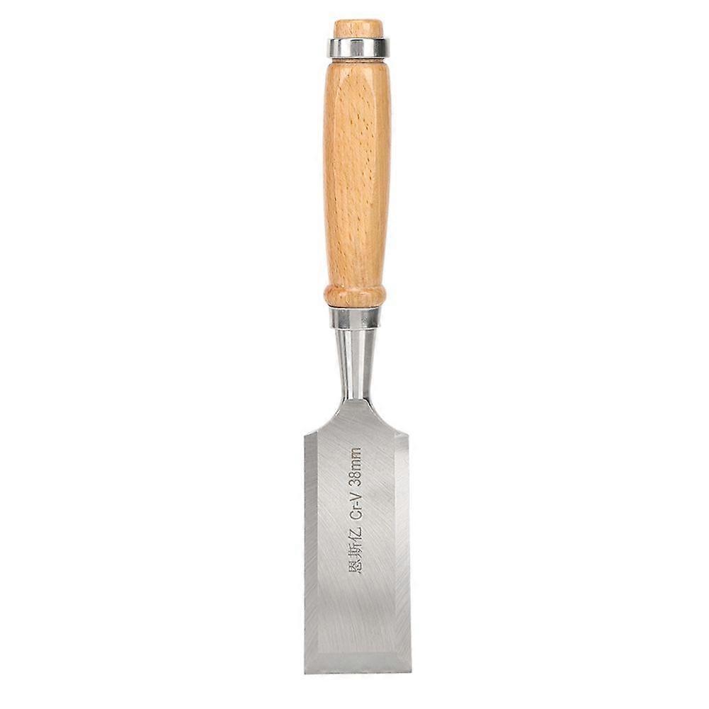 Flat Chisel Woodworking Tool Wooden Handle Hardware Tools Industrial Accessory Cr V 38mm