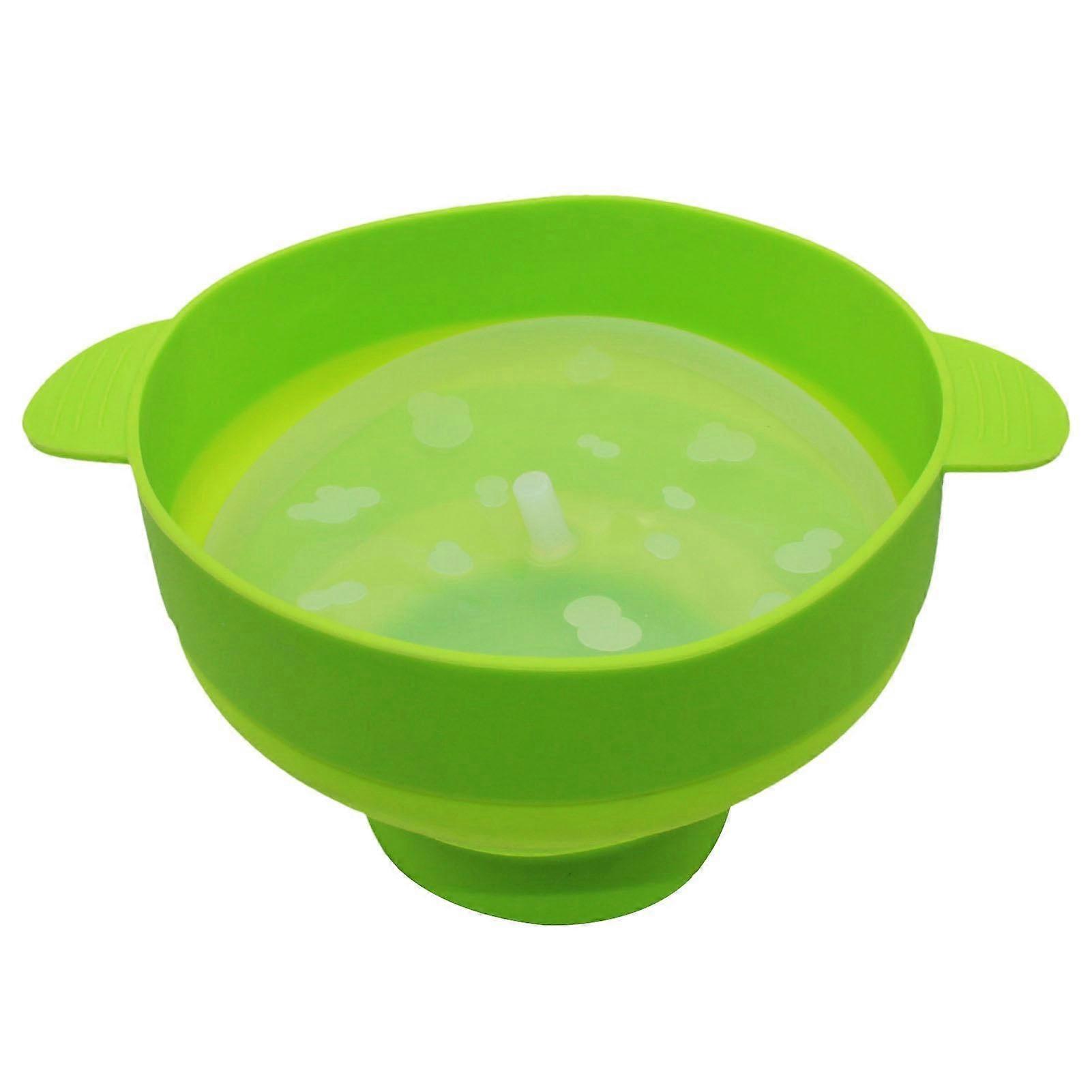 Silicone Popcorn Popper Microwave Green Foldable Popcorn Maker Temperature Resistant For Home Office Use Healthy Snacking