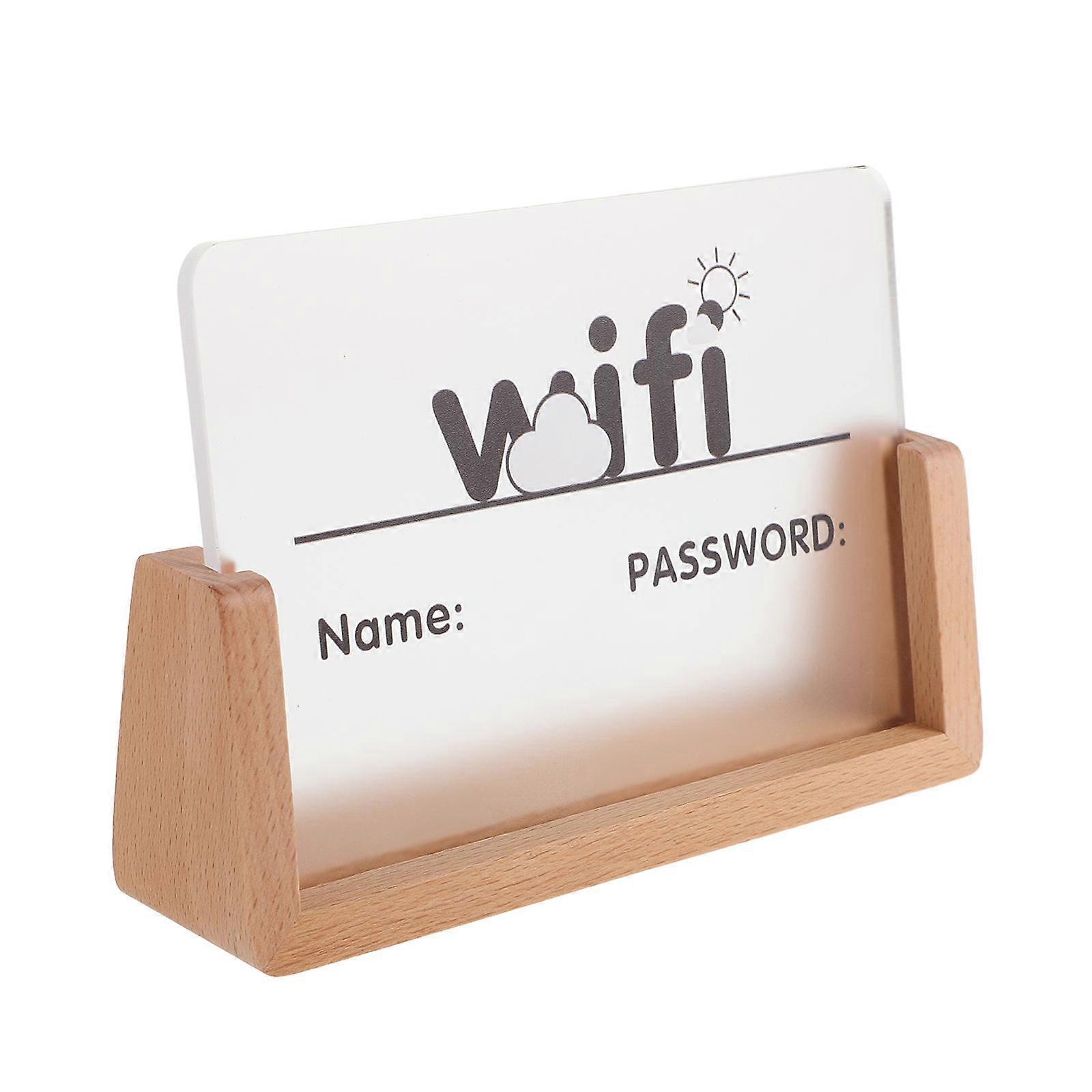 Desktop WiFi Password Sign Acrylic Creative Vertical Sign for Guests