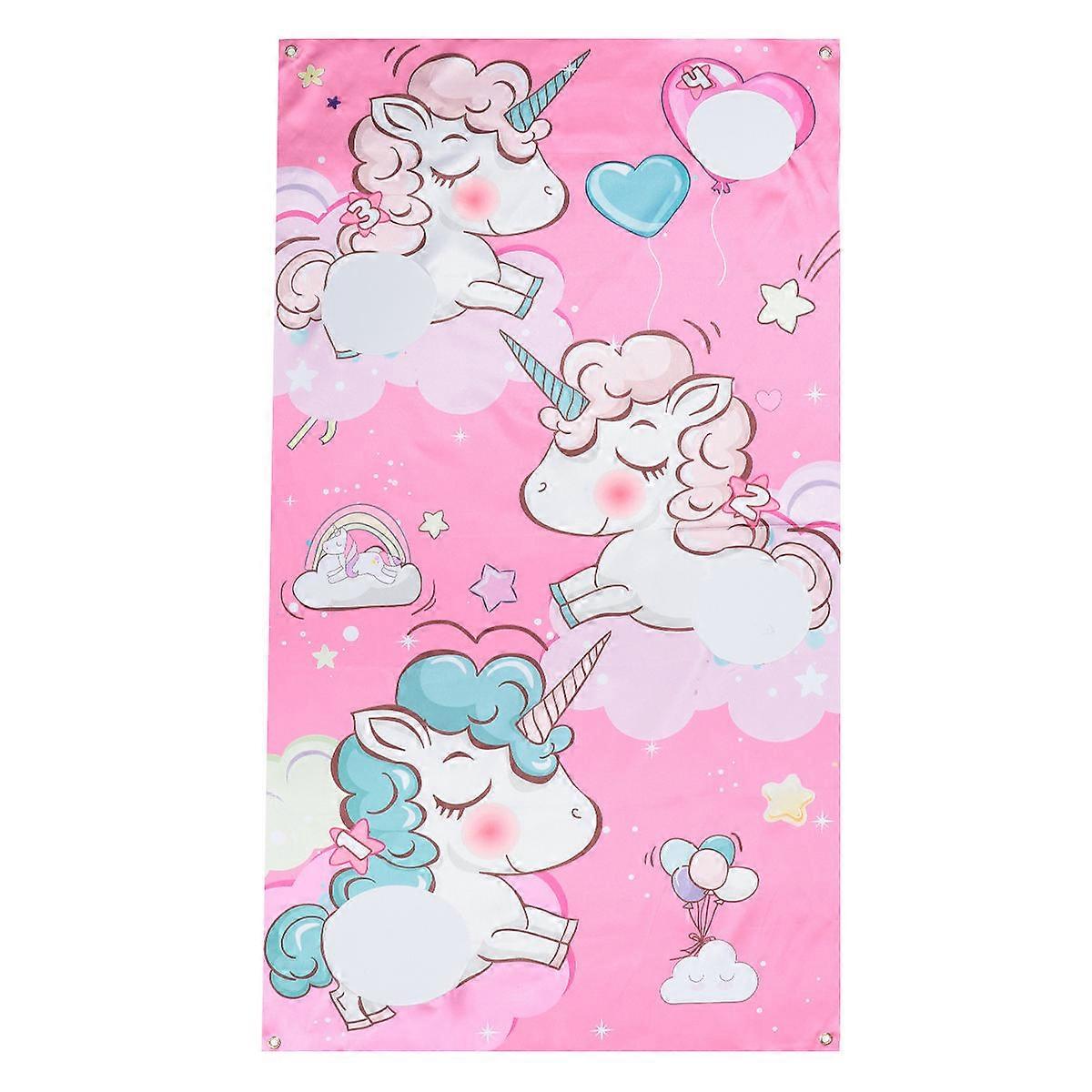 Sandbags Throwing Toy Unicorn Pattern for Playing 1Set Pink Game