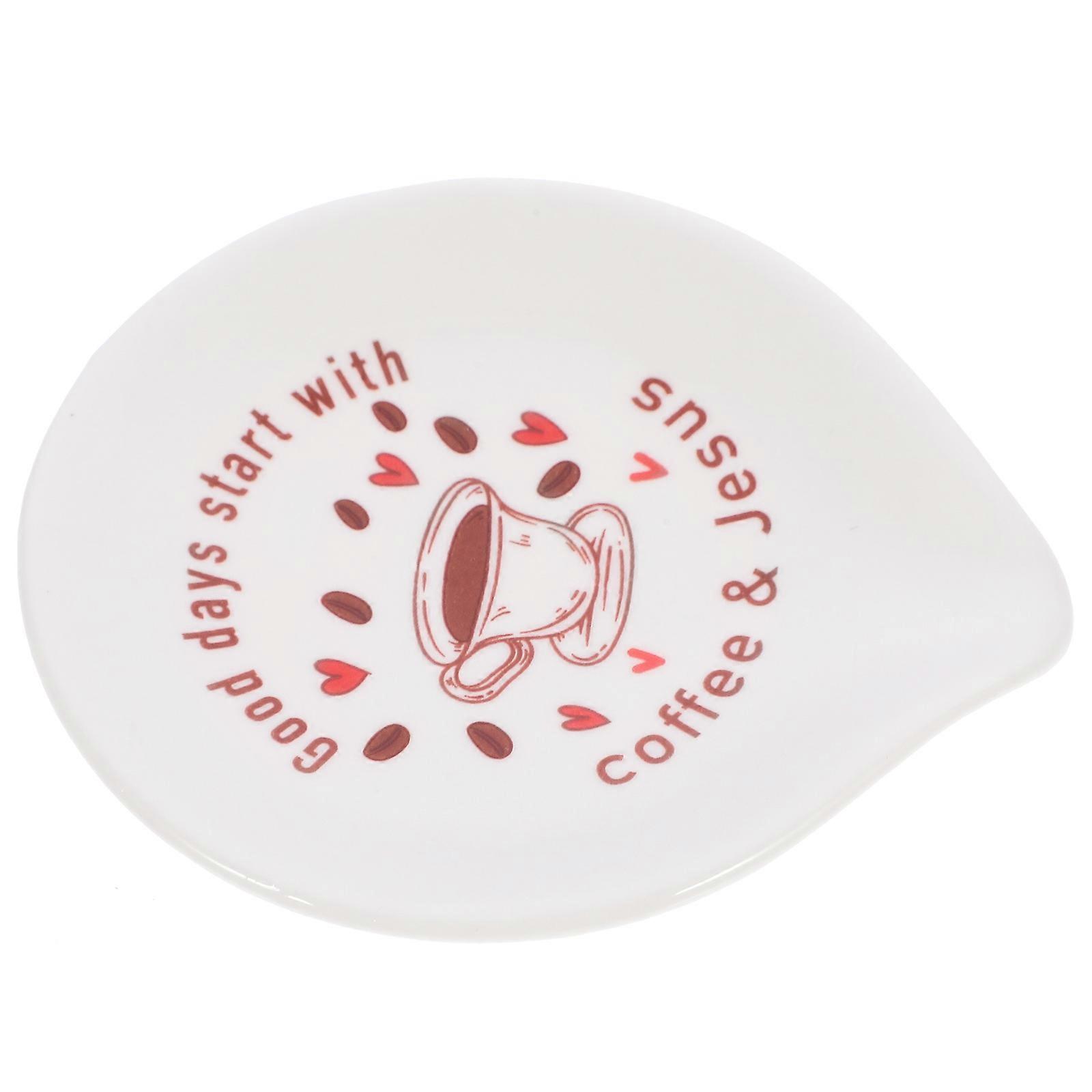 Coffee Spoon Holder Ceramic Spoon Rest for Kitchen Countertop