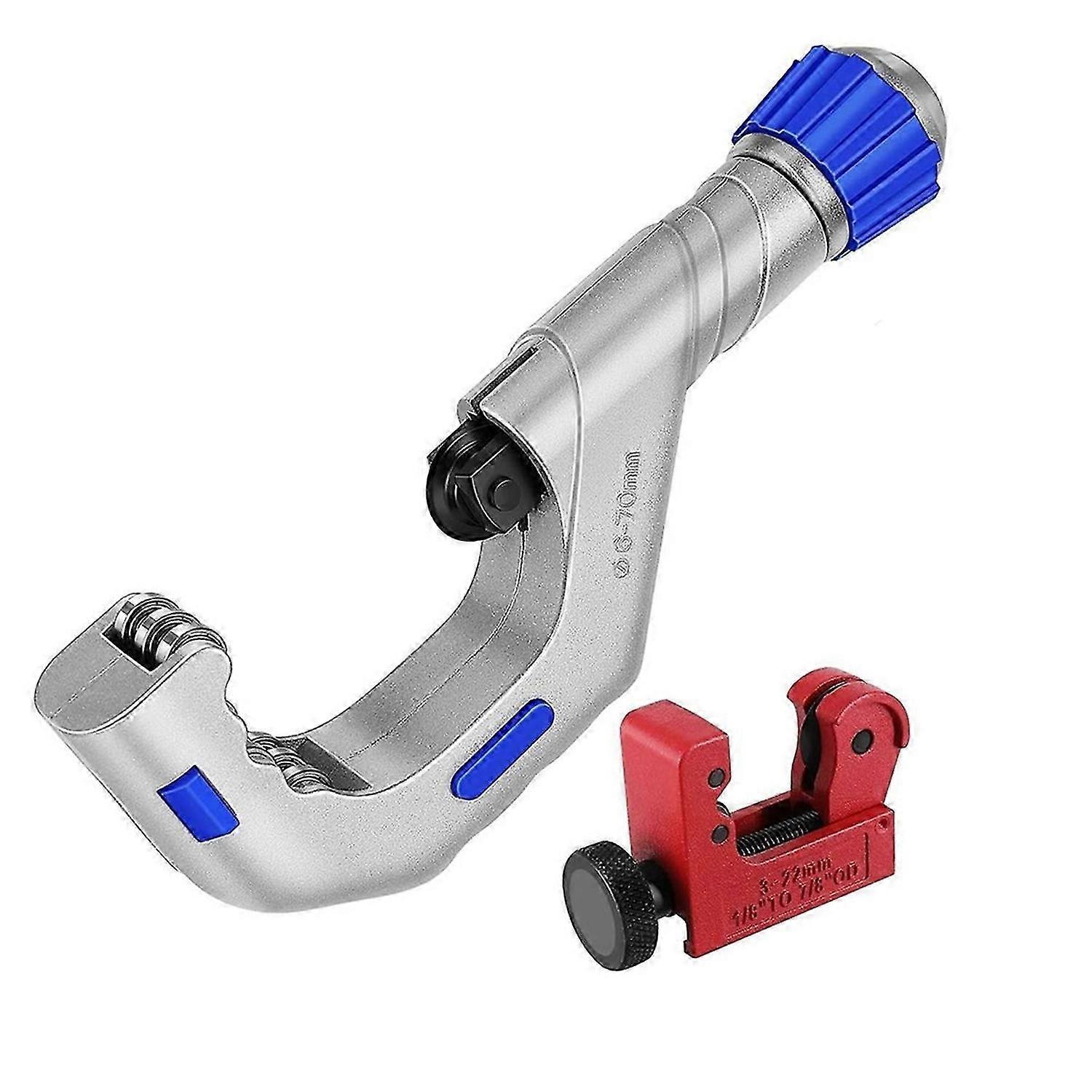 Copper PipeCutter Tool 1/4In to 2 3/4In with Mini Tube Cutter 1/8 to 7/8In for Copper,PVC,Aluminum,S