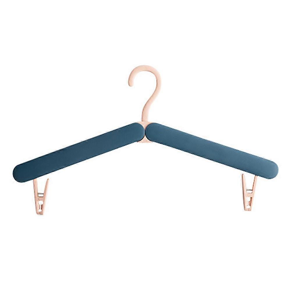 Foldable Travel Clothes Hanger Portable Drying Rack With Hidden Clips For Socks Underwear