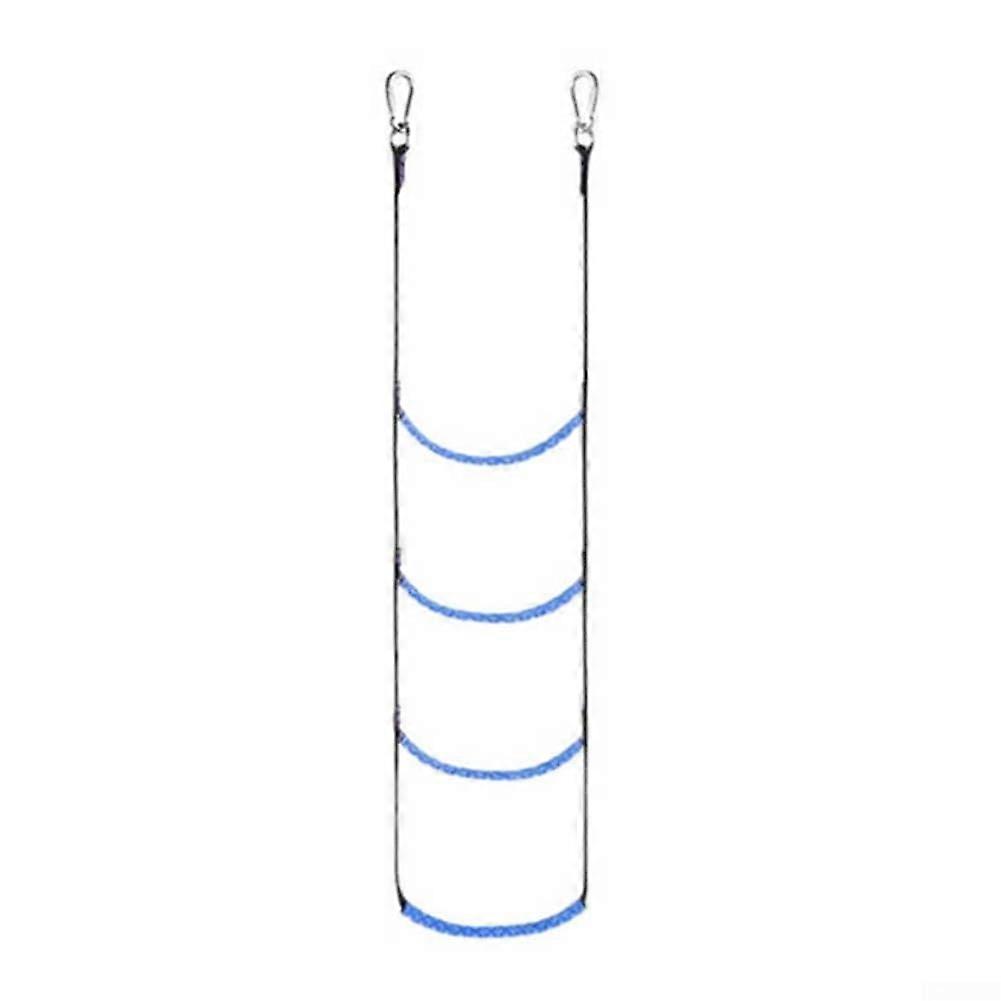 Boarding Ladder for Inflatable Boats Blue5 Model Quick Setup Fishing Rope Ladder With Safety Features