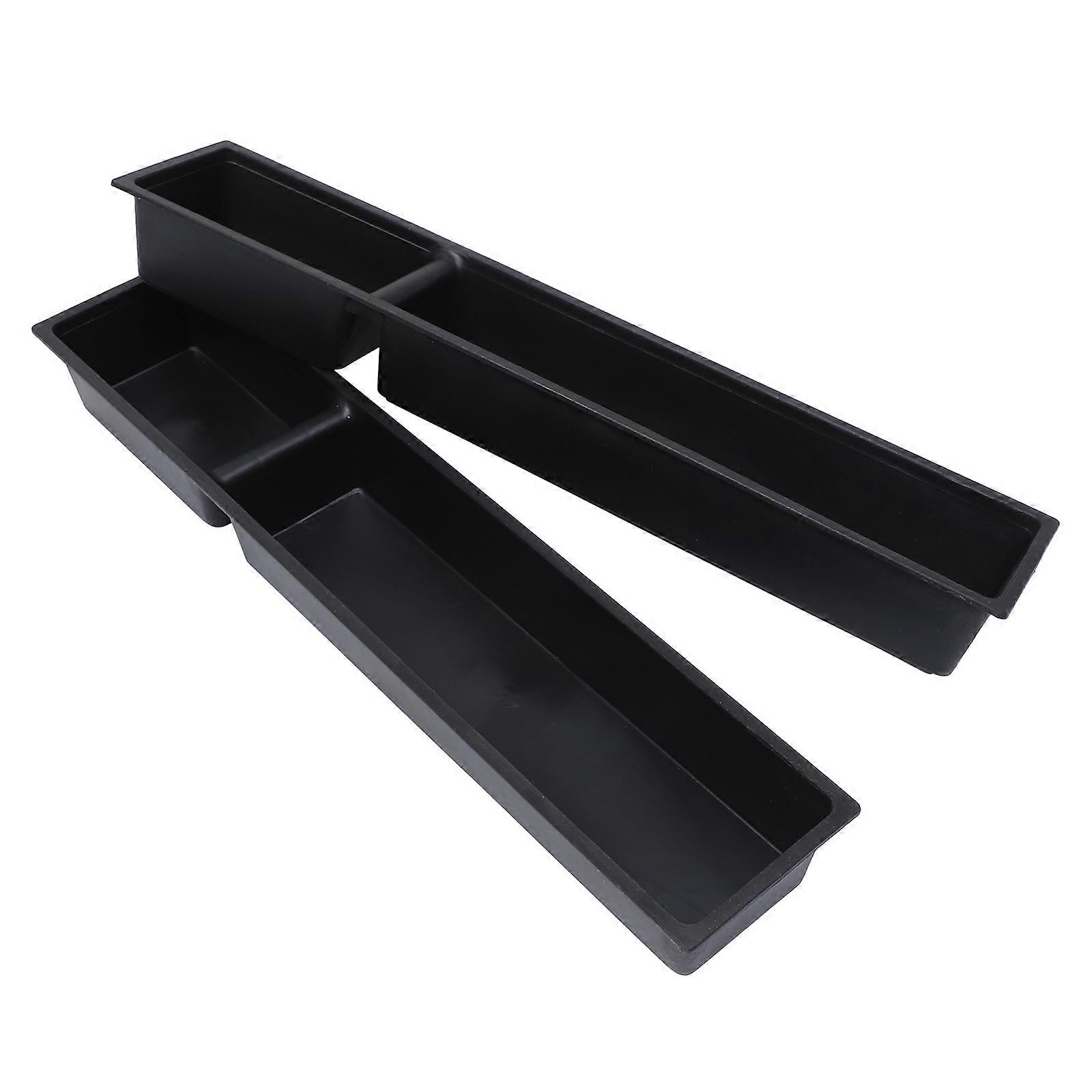 Poultry Feeding Utensil 2Pcs Chicken Feeding Bucket Farmers Black Rectangular Easy To Clean