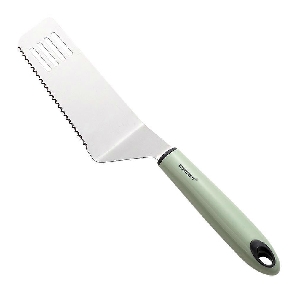 Slotted Steak Spatula 1Pack Flexible Kitchen Tool For Cooking Grilling And Baking Green Color Design