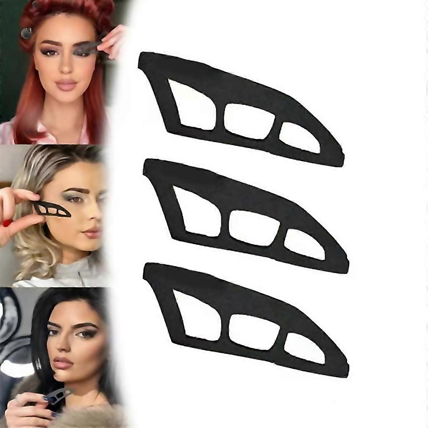 For 3pcs Quick Makeup Stencilsreusable Eyetour Eyeshadow Shaper