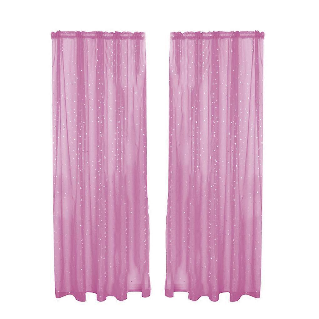 Blackout Ring Fabric Shiny Star Blockout Eyelet Drape Window Curtain Kid Bedroom