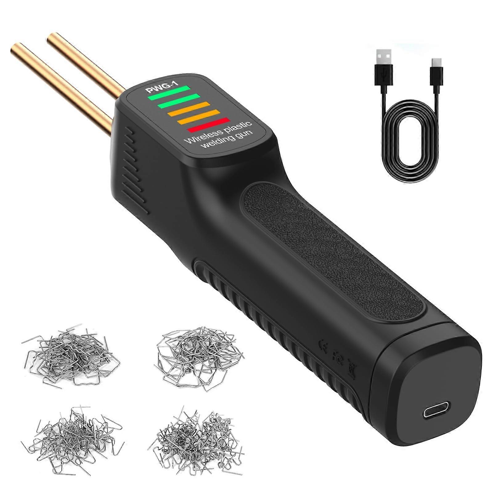 Cordless Plastic Welder Kit Rechargeable Handheld Welding Set With 200 Staples Mini Welder For Car Headlights