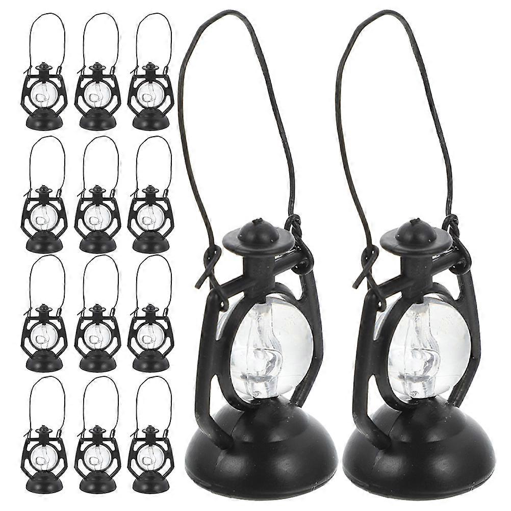 Mini Lanterns for Crafts 40Pcs Dollhouse Vintage Kerosene Lamp Decoration