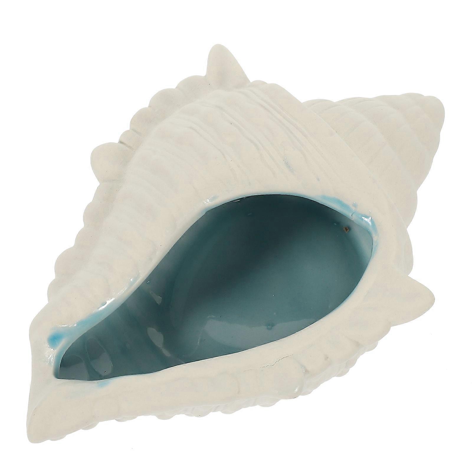 Ceramic Ring Tray Conch Jewelry Dish for 2Pcs Storage Purpose