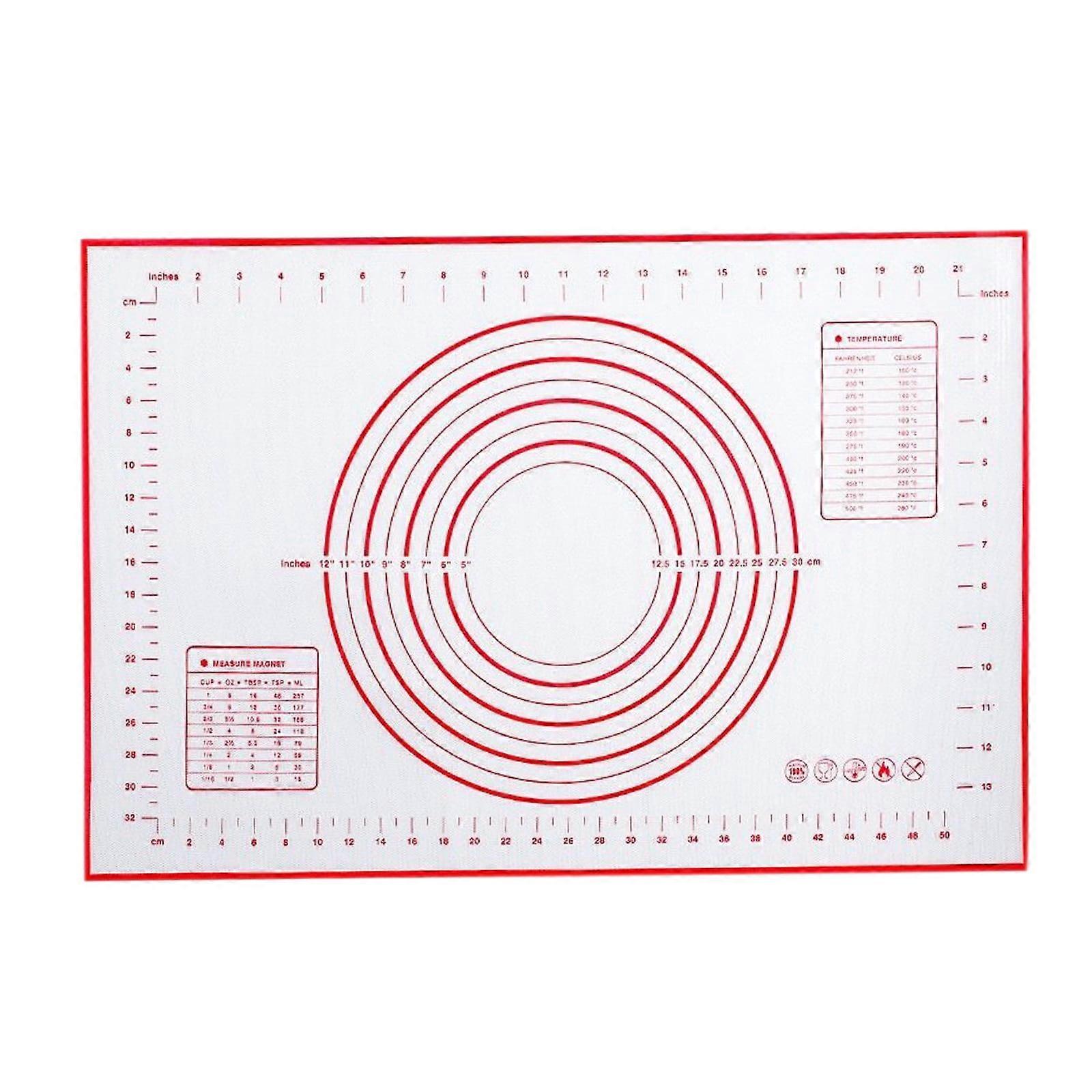 Uanit Non-slip Silicone Baking Mat 20"x24" with Measurements, compatible with rolling pin, oven liner, fondant/pie crust mat