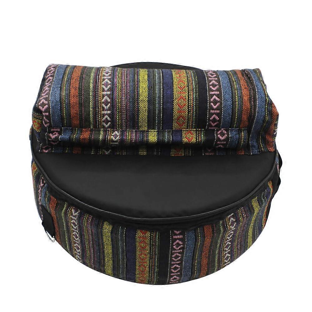 Snare Drum Bag Ethnic Style Pattern Backpack Drum Case Outside Pockets Storage Pouch Folk Custom Instrument Accessories