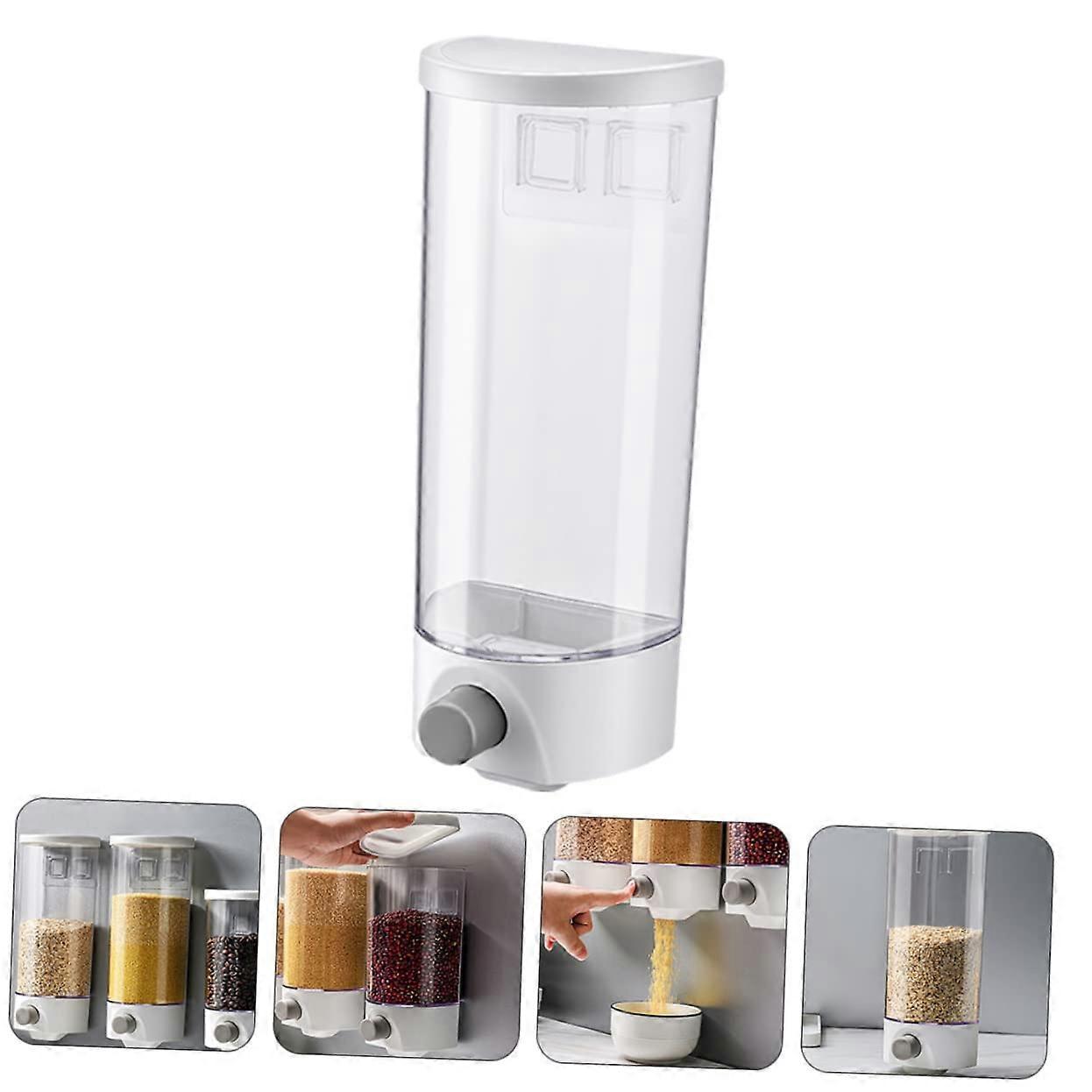 Seal Jar Storage Cereal Containers Airtight Wall Mounted Organizer with Wide Mouth Design for Kitchen Pantry 1 Quart