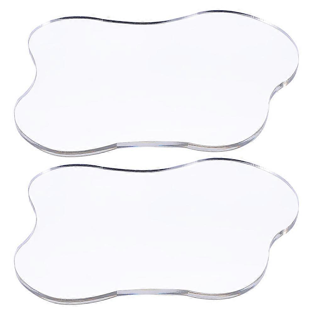 Acrylic Cup Coaster 2Pcs Irregular Shape Suitable For Daily Use Protect Tableware 16.5x13x0.6cm
