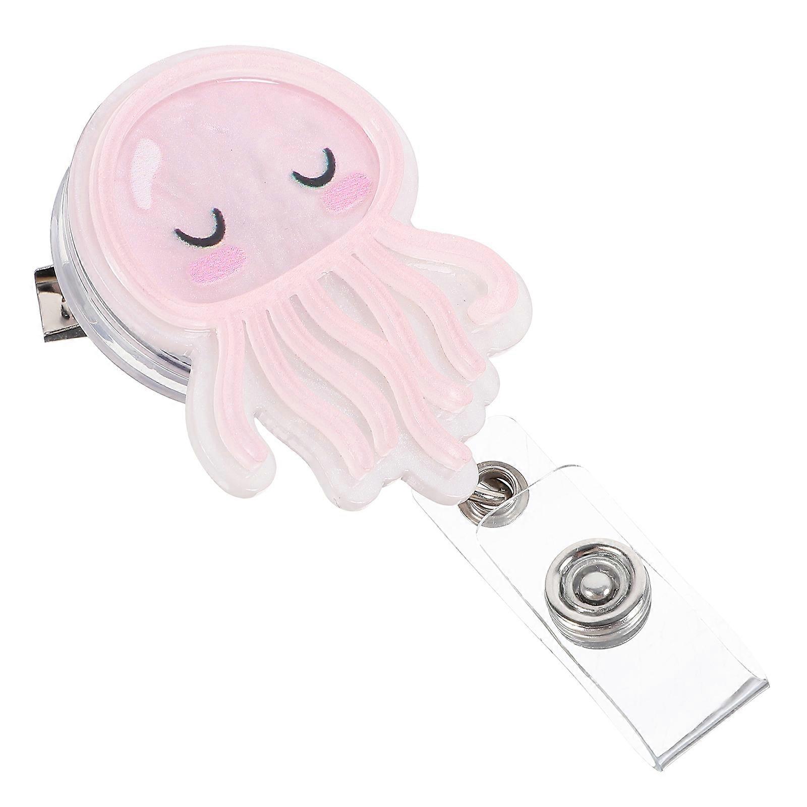 Multi-Use Badge Holder Acrylic Badge Reel for Retractable Use 4Pcs
