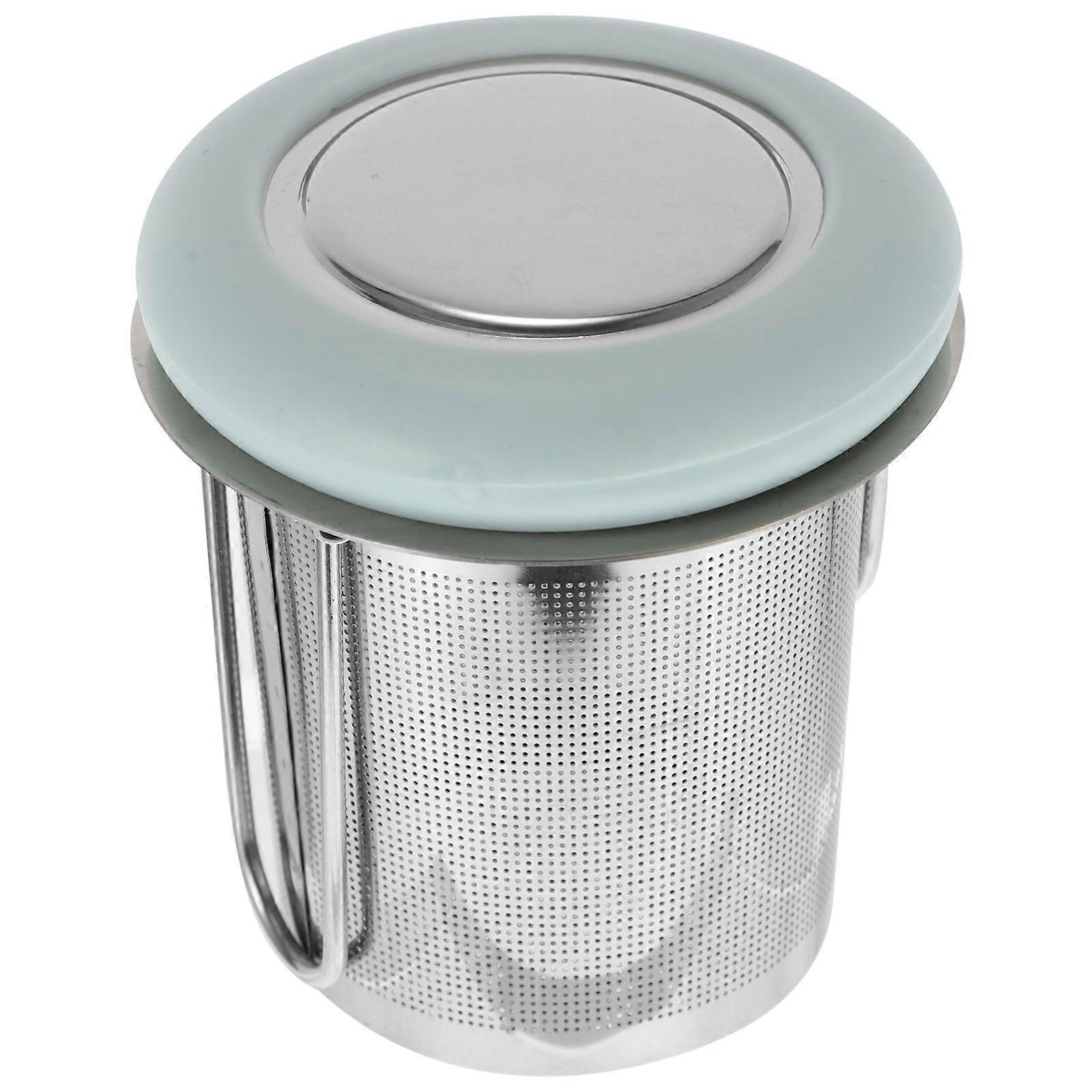 Tea Strainer Stainless Steel Tea Infuser for Home 2Pcs Sky-Blue Handle Foldable