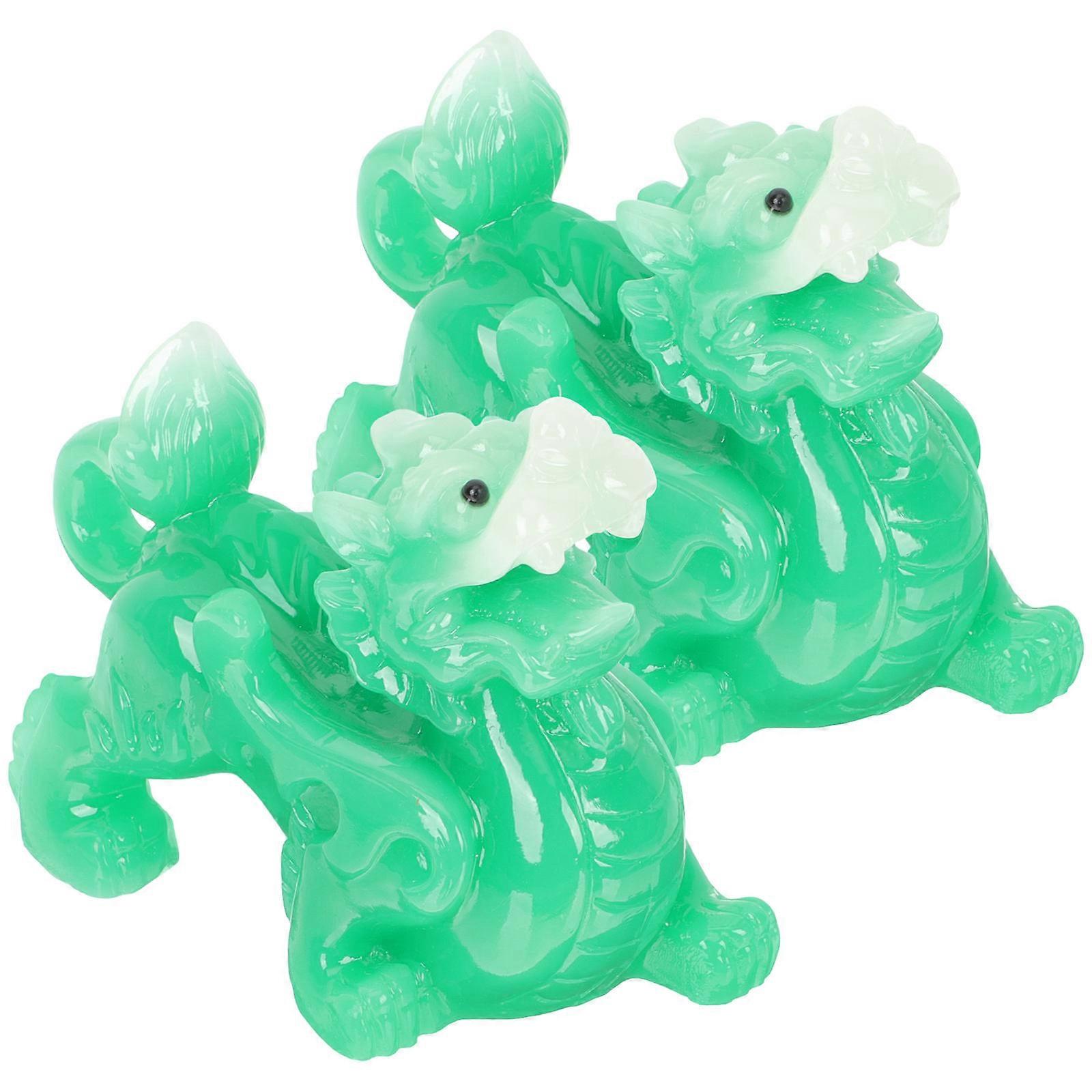 Decorative Luck Animal Statue Resin Craft for Tabletop 8Pcs