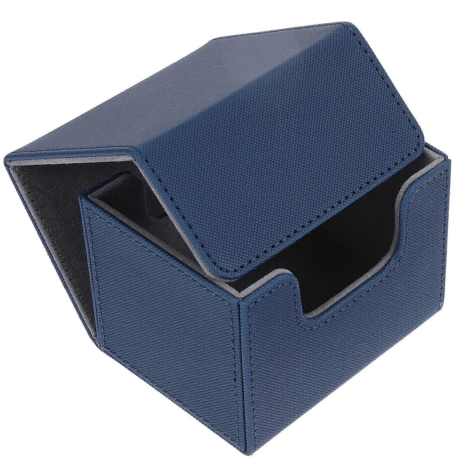 Poker Cards Box For Friends At Parties Or Cafes 10.5x9cm Blue Rectangular Storage 3Pcs