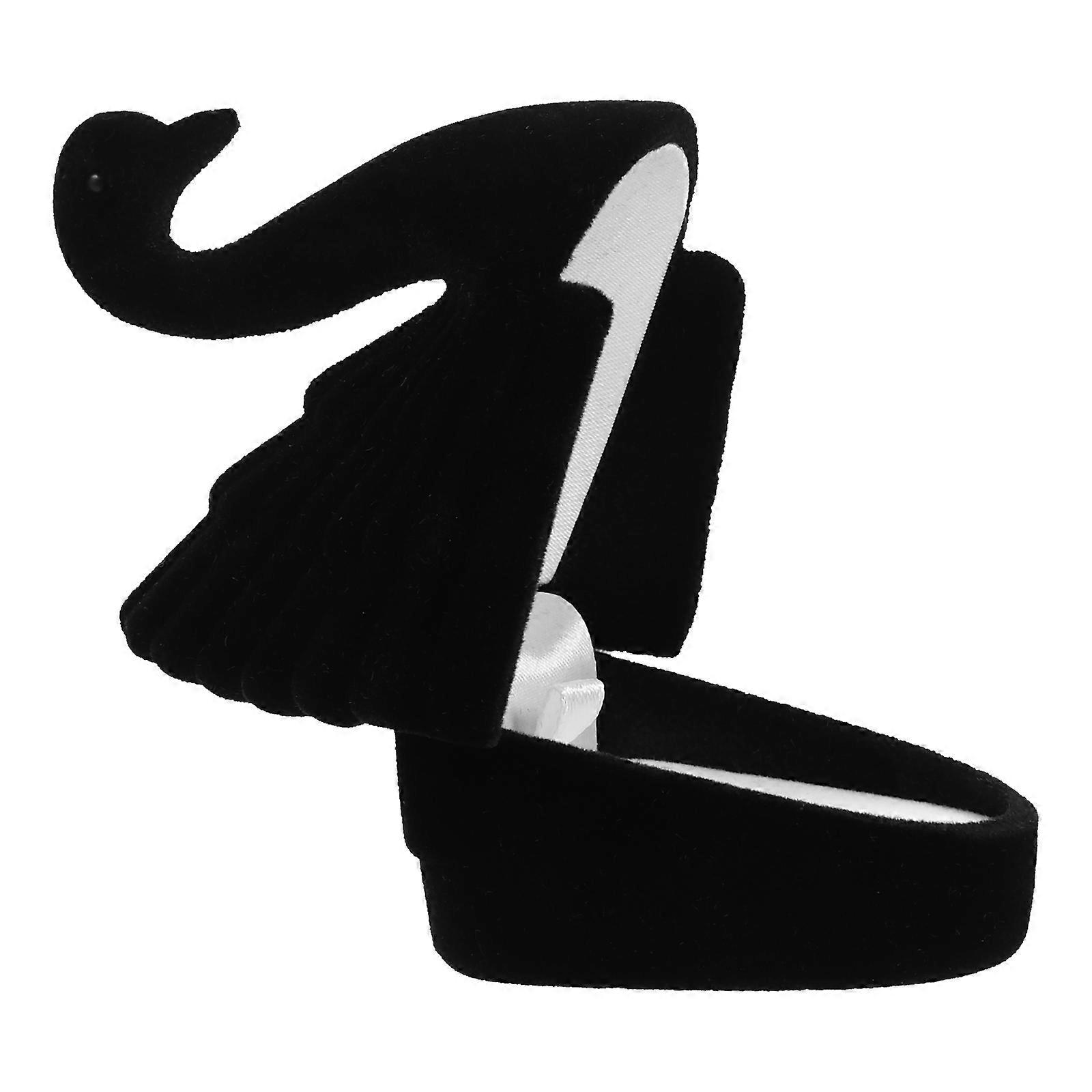 Ring Case for Necklace Storage 2Pcs Black Velvet Material