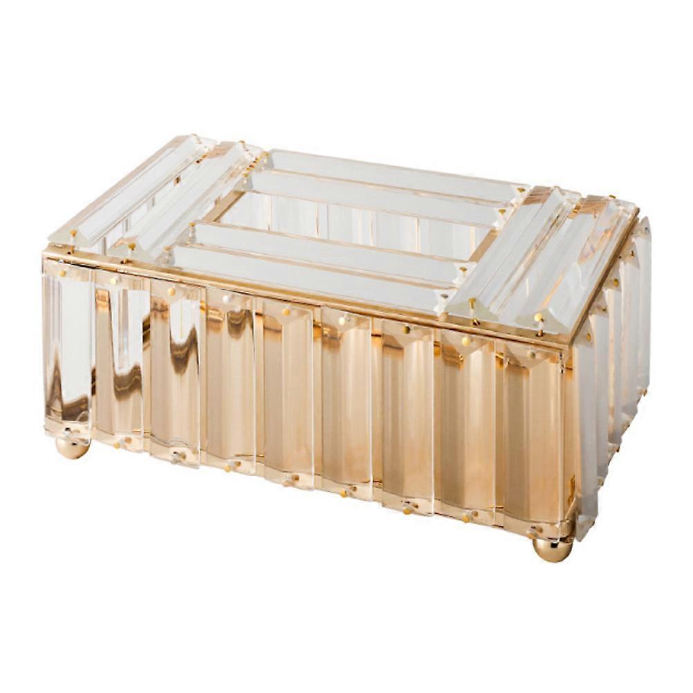 Decorative White Crystal Napkin Box for Home Use 3Pcs Tissue Holder