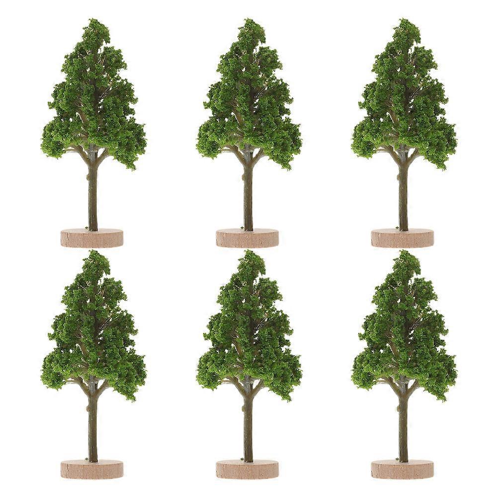 Miniature Tree 18Pcs Table Decor Ideal For Scene Layout With Craftsmanship In Green