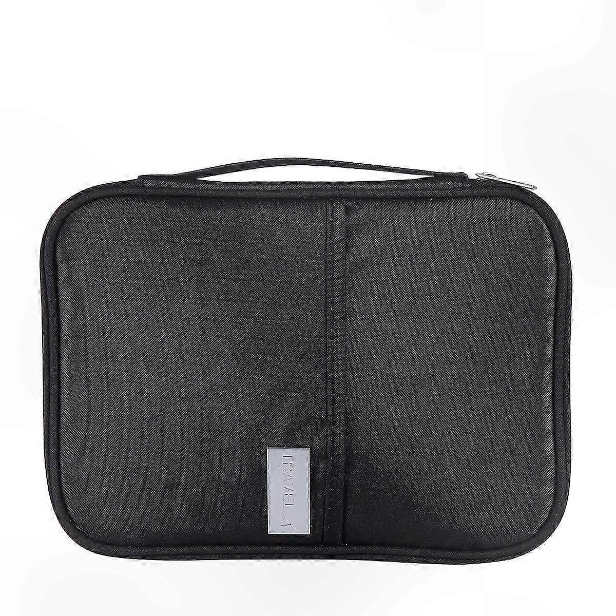 Zippered Travel Document Organizer - Passport and Essentials Storage Pouch for Wallet and Pocket Use