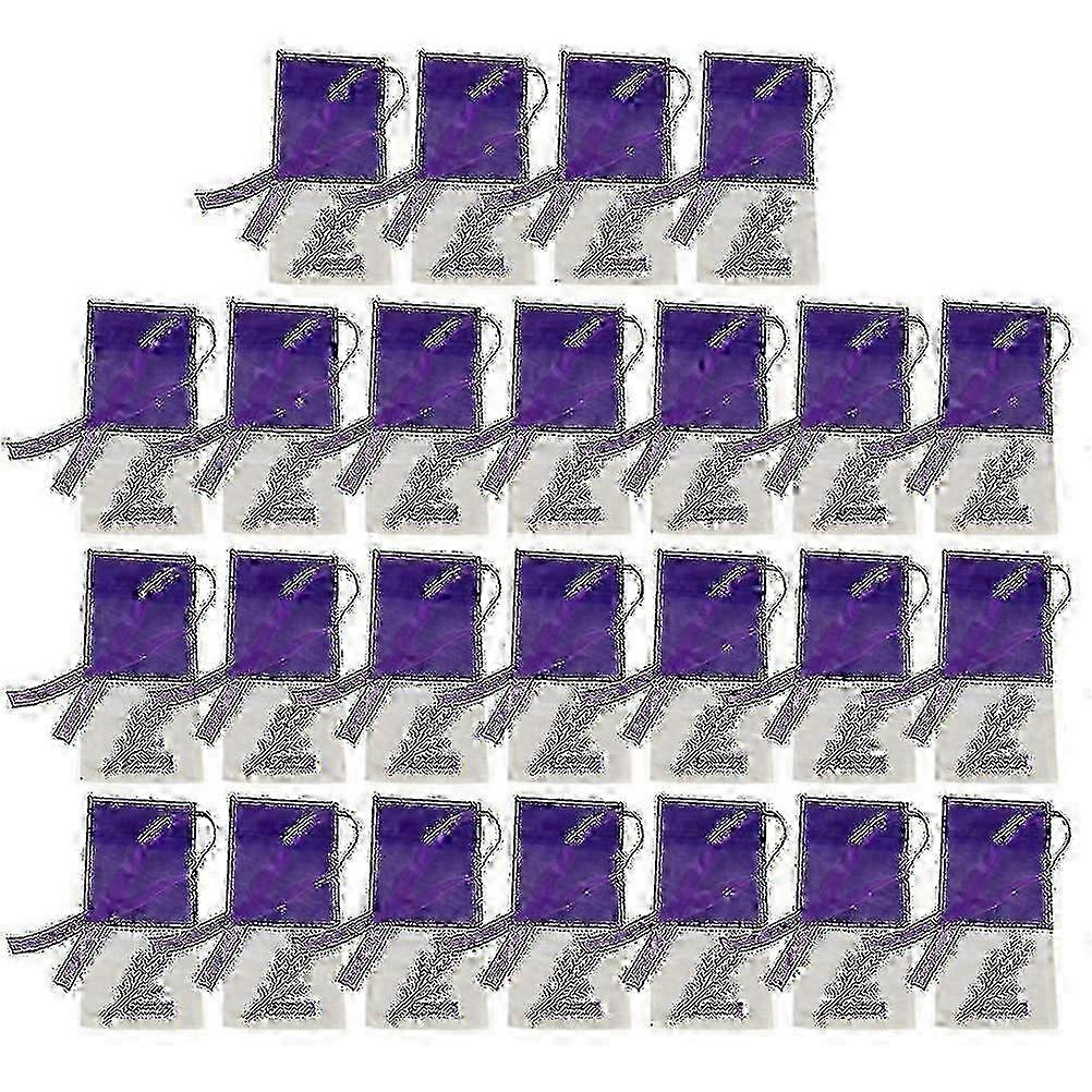 50 Pcs Lavender Sachets with Floral Printing for Relaxing - Empty Fragrance Pouches