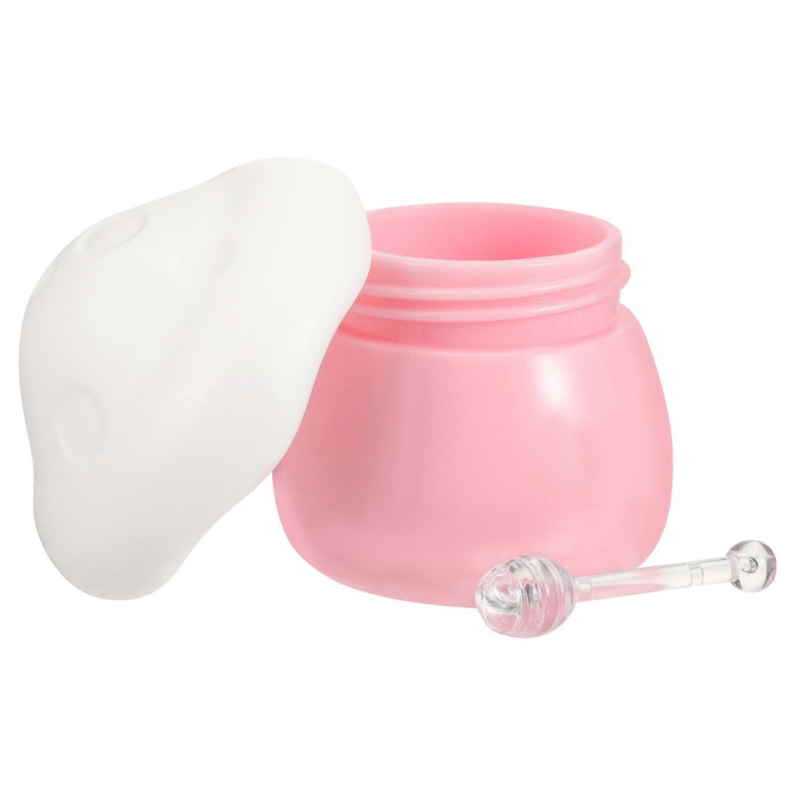 Lip Balm Container Cream Jar for Storage Use 1Set Pink Refillable Jar