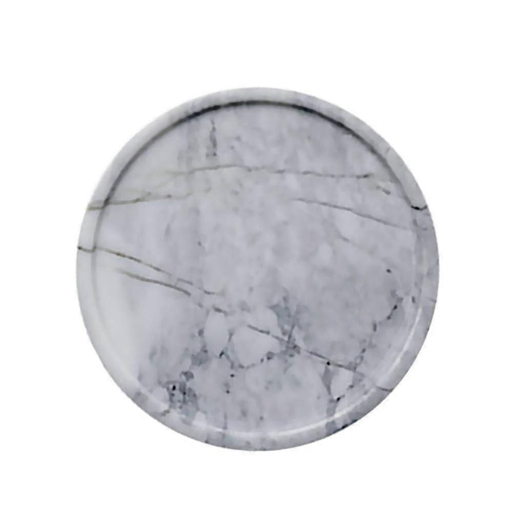 Natural Marble Jewelry Plate for Home Use with Grey Color Design