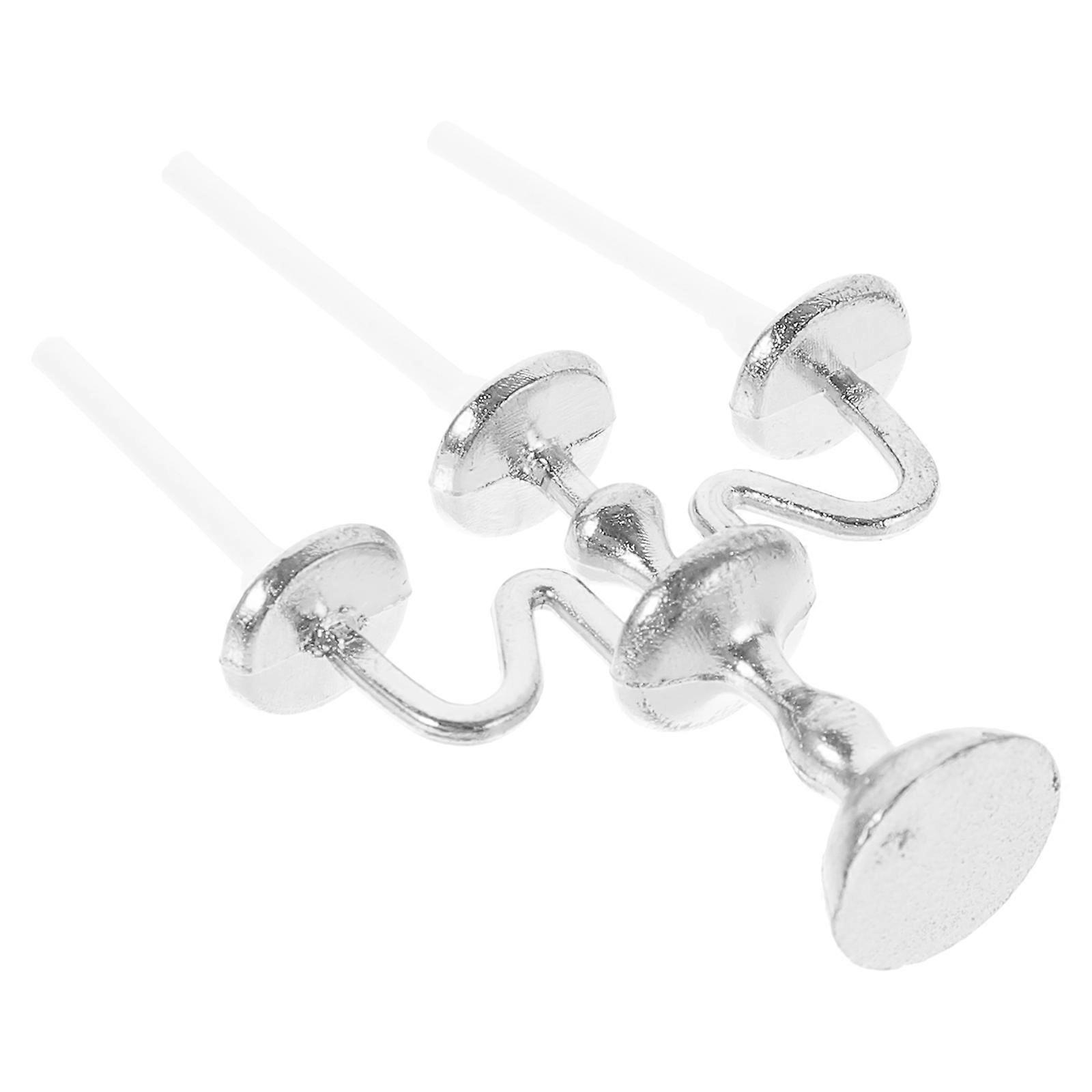 3Pcs Miniature Candle Stick Scene Prop For Collectors With European Design