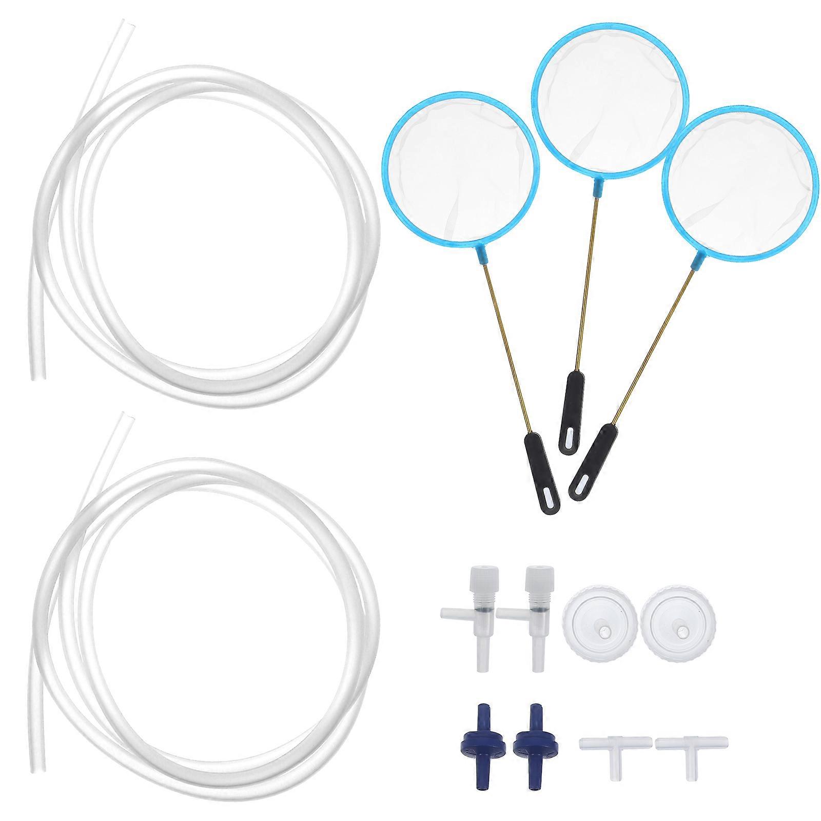 Fishing Net Set For Catch And Release In Fish Tanks 7X20Cm White Plastic 1 Set 13Pcs