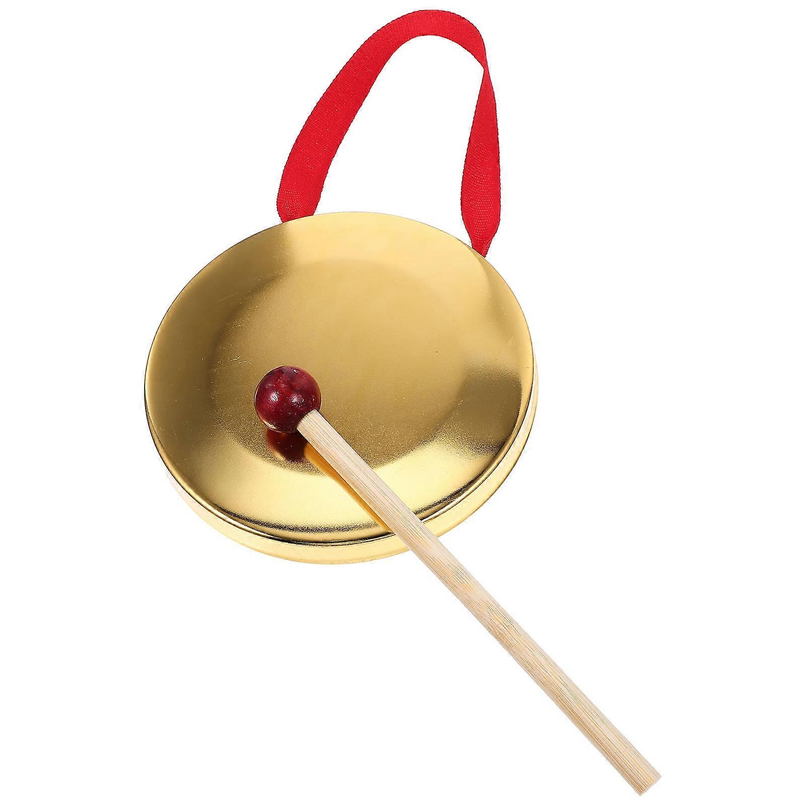 Small Hand Held Gong with Mallet Percussion Instrument 3Sets for Kids