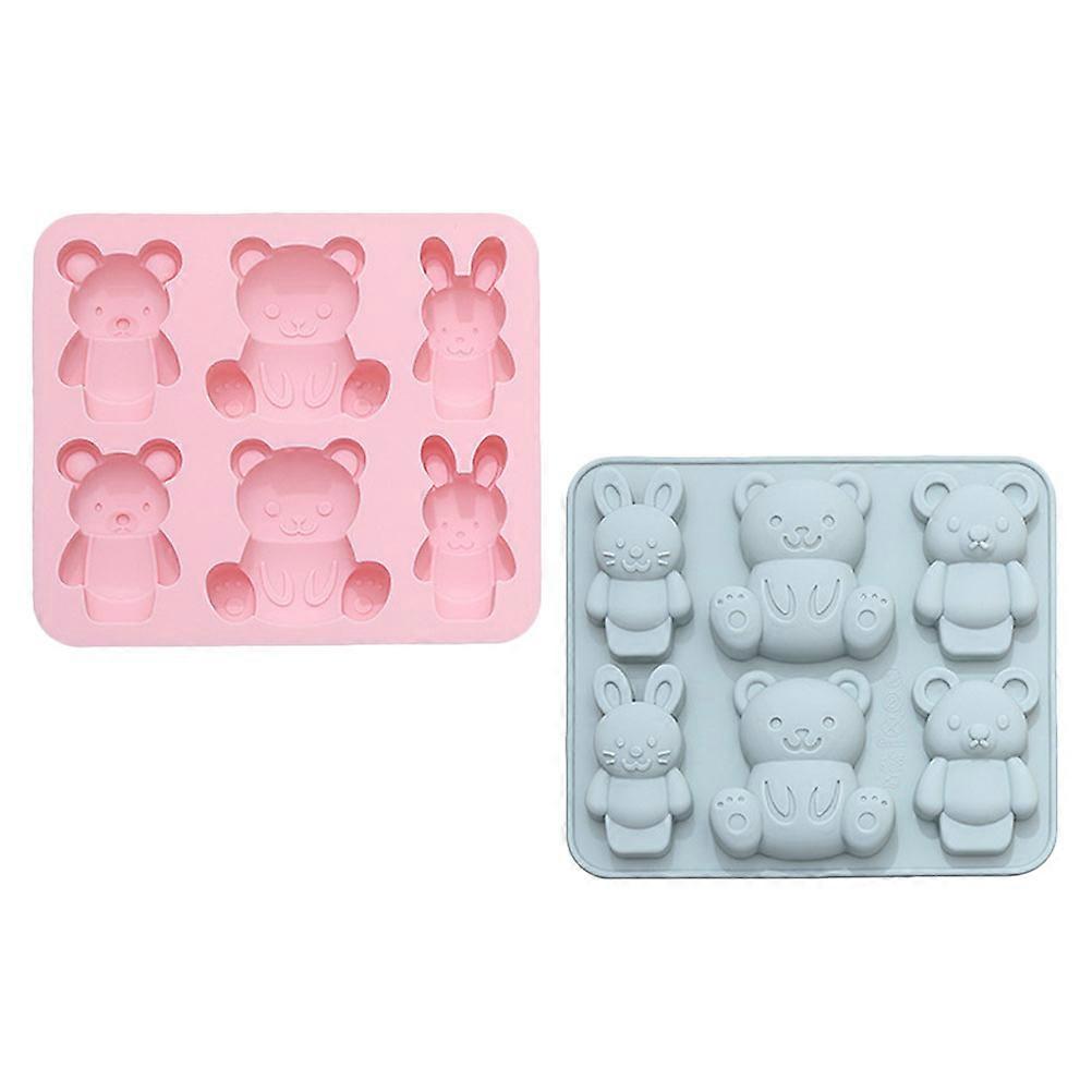 Baking Mold Silicone for Baking Use 4Pcs Bear Shape Fondant Mould