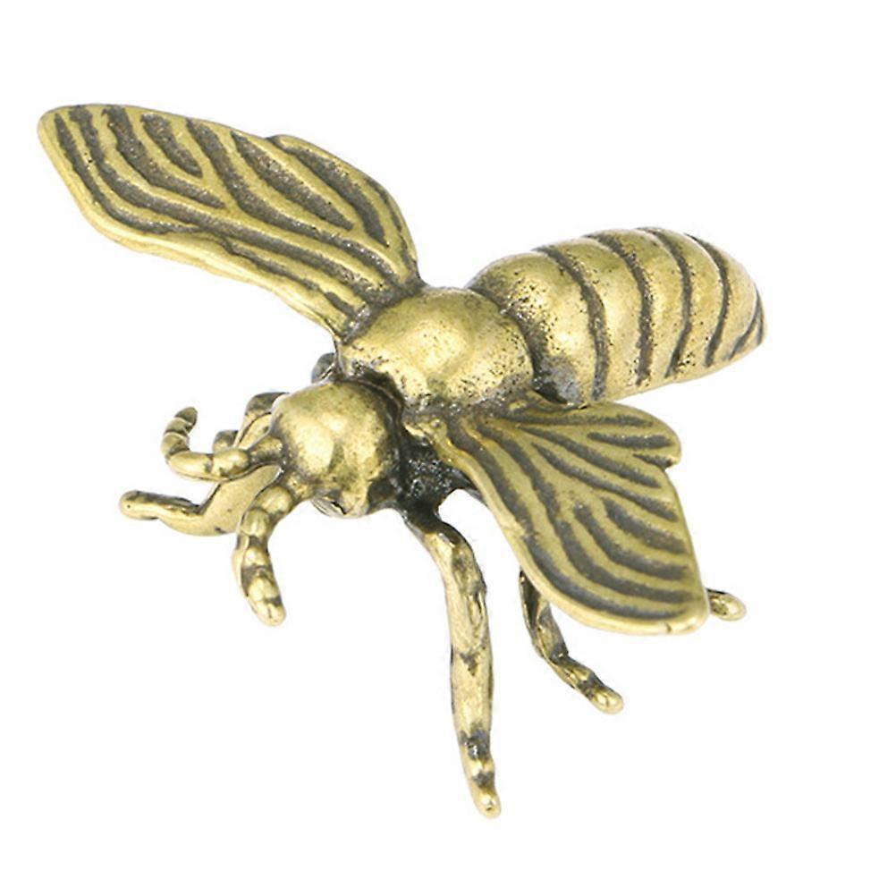 Brass Statue Honeybee Adornment for Decor 3Pcs Figurine