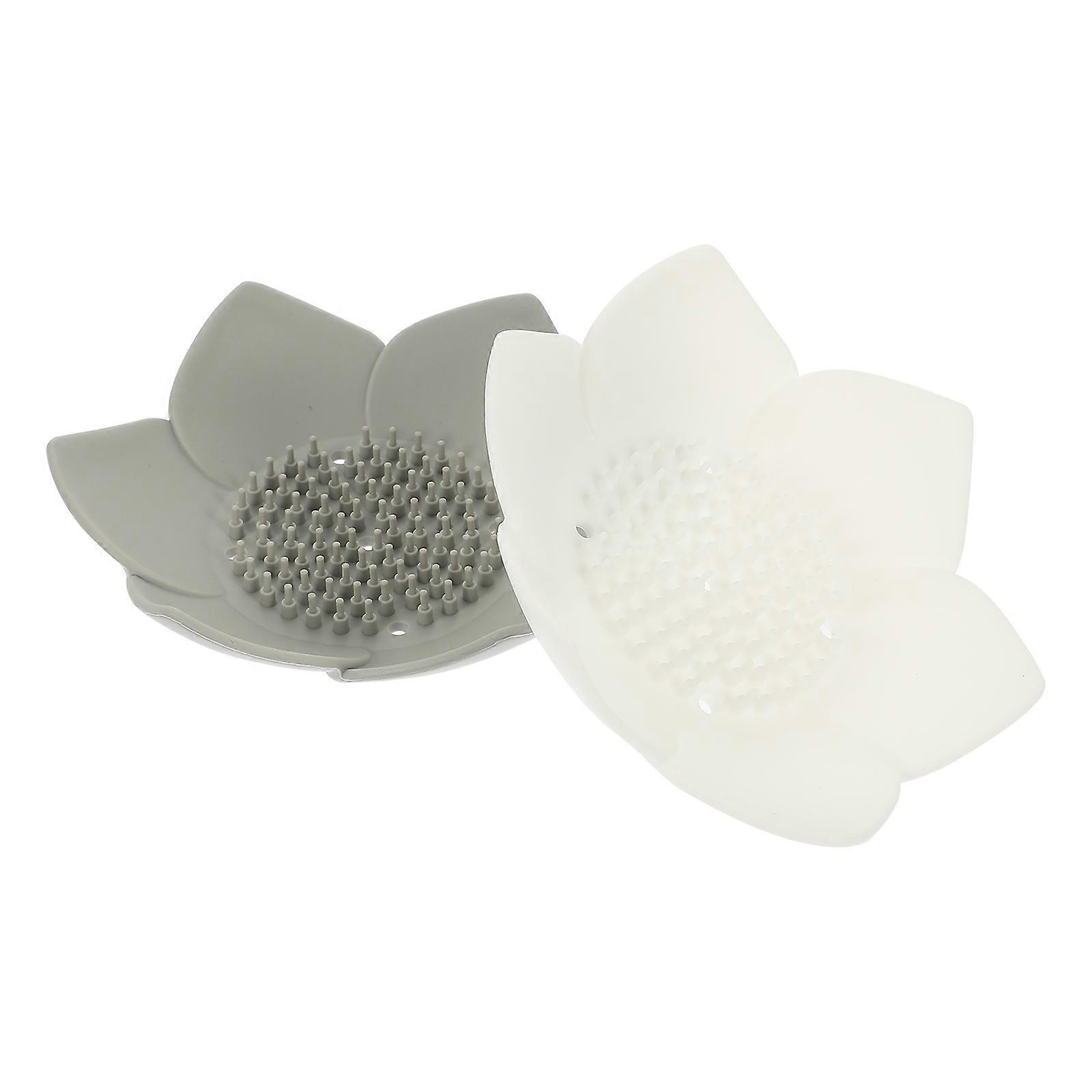 סבון אמבטיה לניקוז אחסון סבון מונע ריכוך בסגנון מודרני לשימוש ביתי 12.50X12.50X3.50 ס"מ סיליקון 2 יחידות