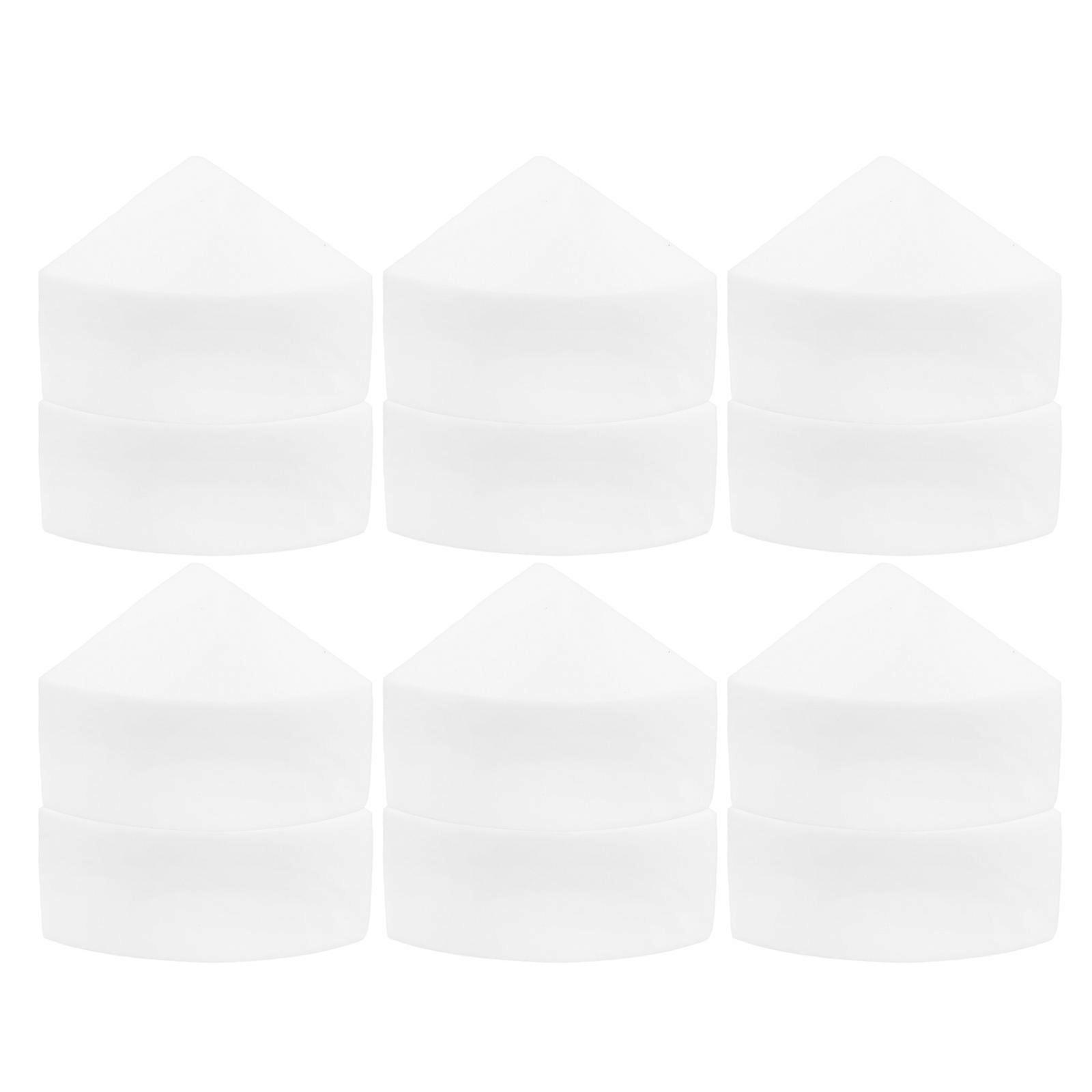 Triangle Makeup Puff for Cosmetics Powder Application White Latex 48Pcs