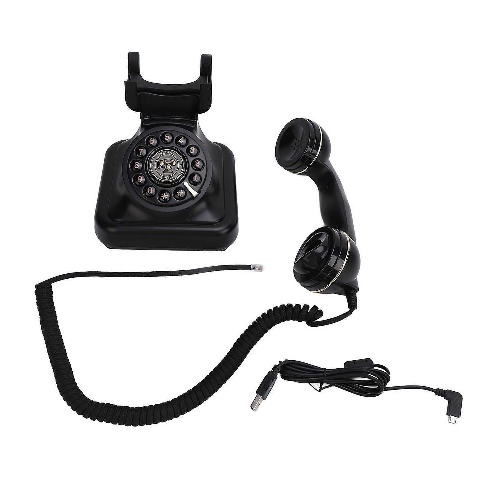 Audio Guest Book Retro Style 8G Capacity Audio Messages Telephone Record 120 Hours Recording for Weddings Parties Funerals Black