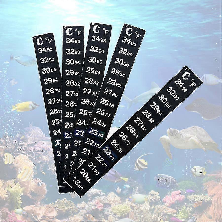 5-Pack Adhesive Temperature Strips for Aquarium Tanks