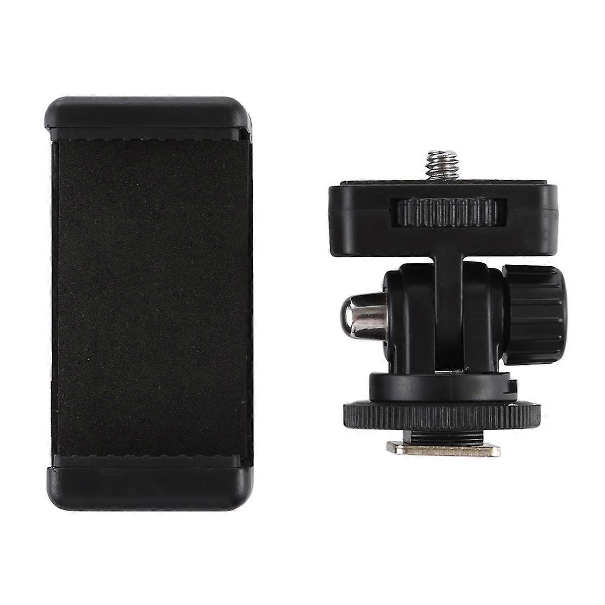 Cold Shoe Mount Camera Monitor Mount Adapter with Phone Holder for Camera Use