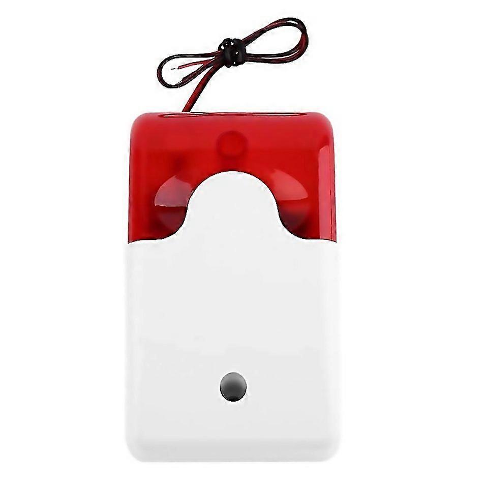 For Mini Wired Strobe Siren For Burglar Security Alarmwhite Red