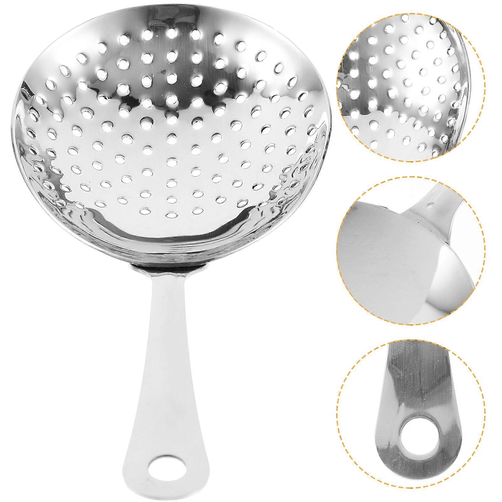 Ergonomic Design Stainless Steel Cocktail Strainer Filter For Beginners And Professionals In Silver Tightly Coiled Spring For Filtering 1Pack