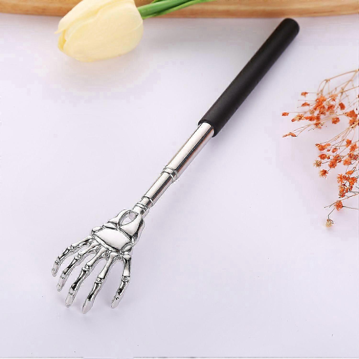 Telescopic Back Scratcher, Portable Extendable Stainless Steel Back Scratcher for Itch Relief